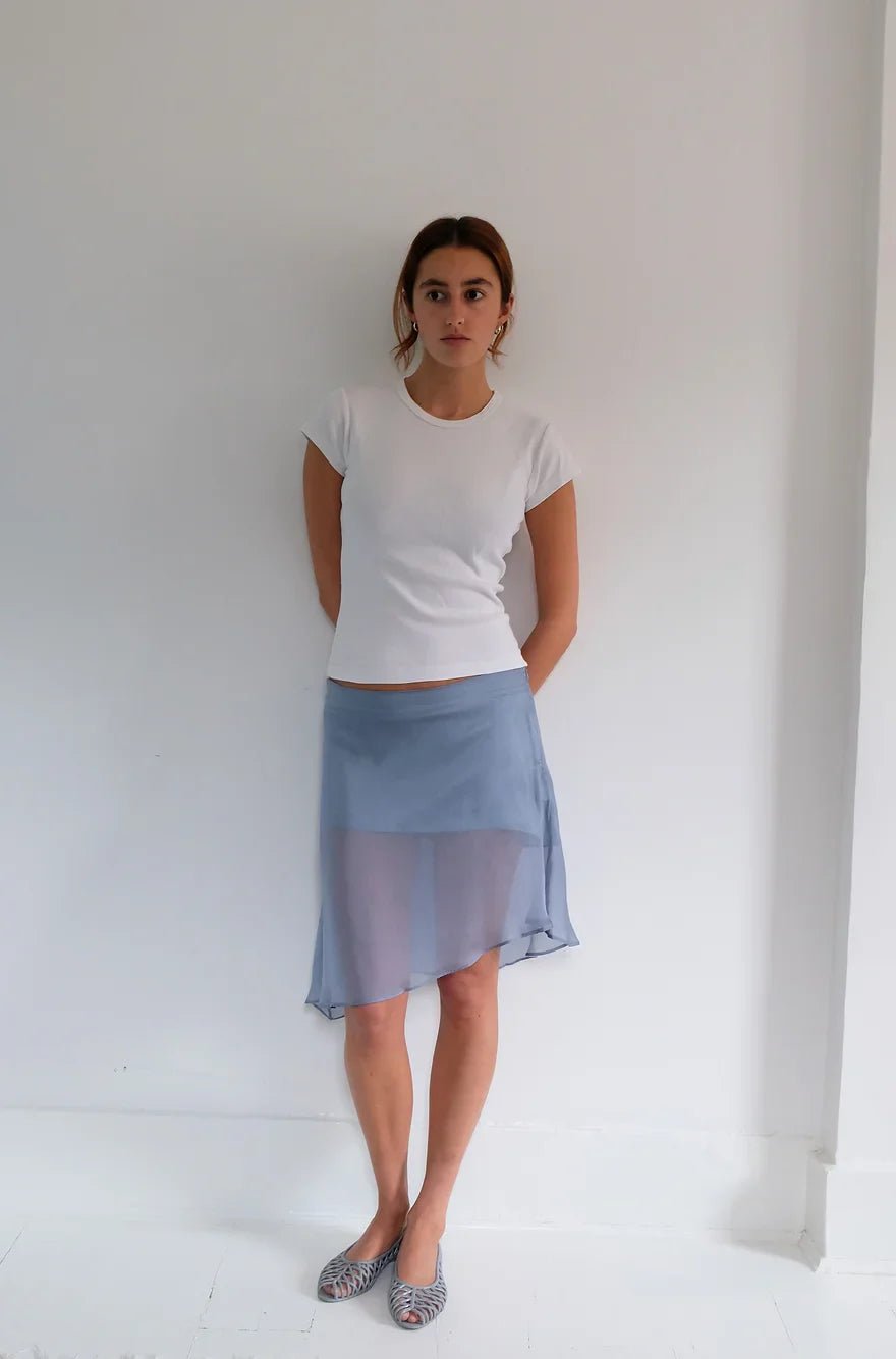Powder Silk Skirt - Elif - Elevastor