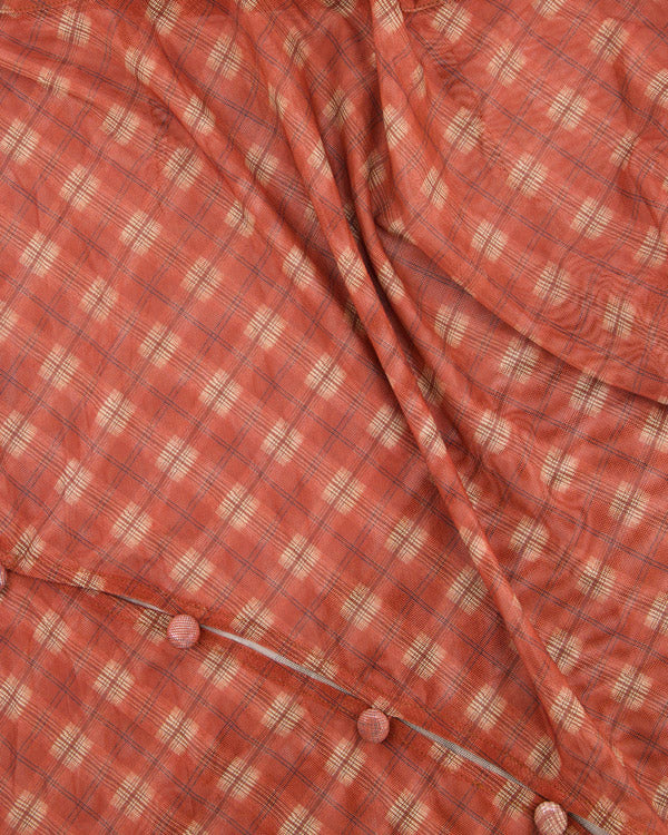 Retro Check Mesh Skirt