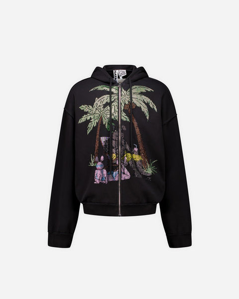 Shop - Protémoa Rhinestones Zip-Up Hoodie | Elevastor