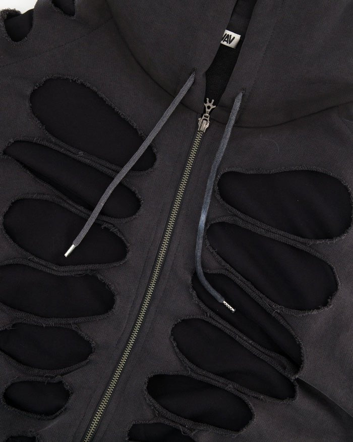 Shoulderless Hoodie Cut - Out Black - Avavav - Elevastor