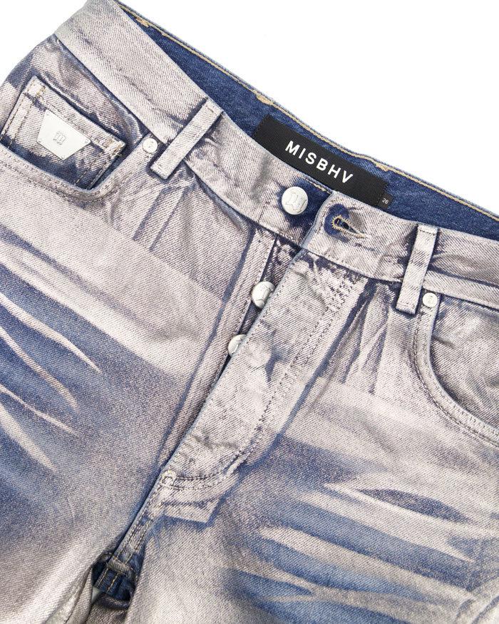 Silver Coated Dirt Denim Trousers - MISBHV - Elevastor