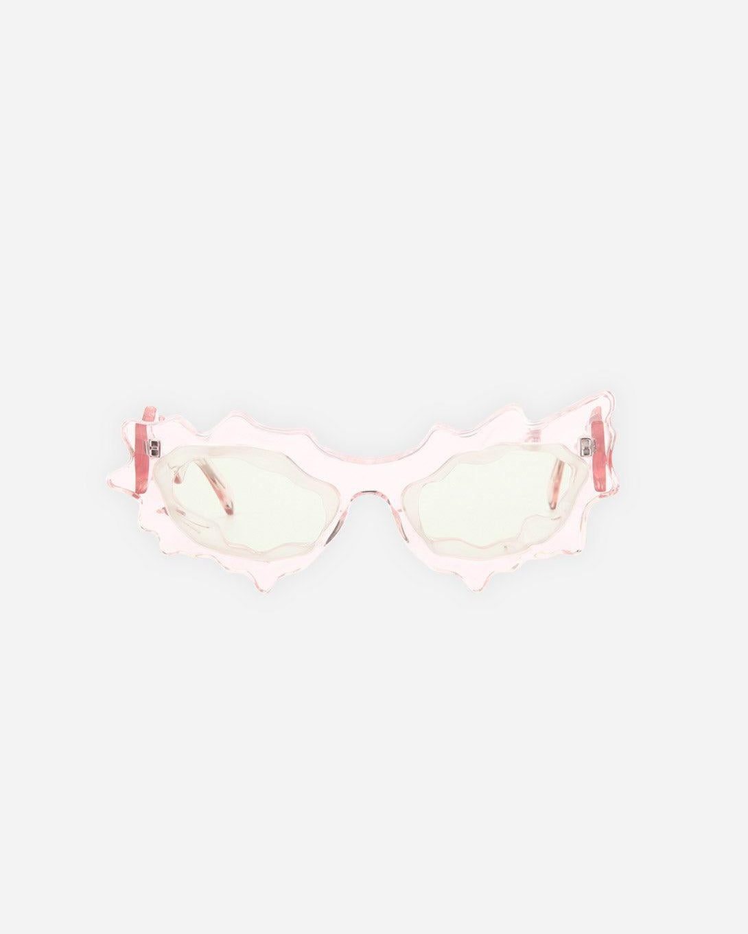 Pink Frame Green Lenses Spike Sunglasses - Eyewear - Florentina Leitner - Elevastor