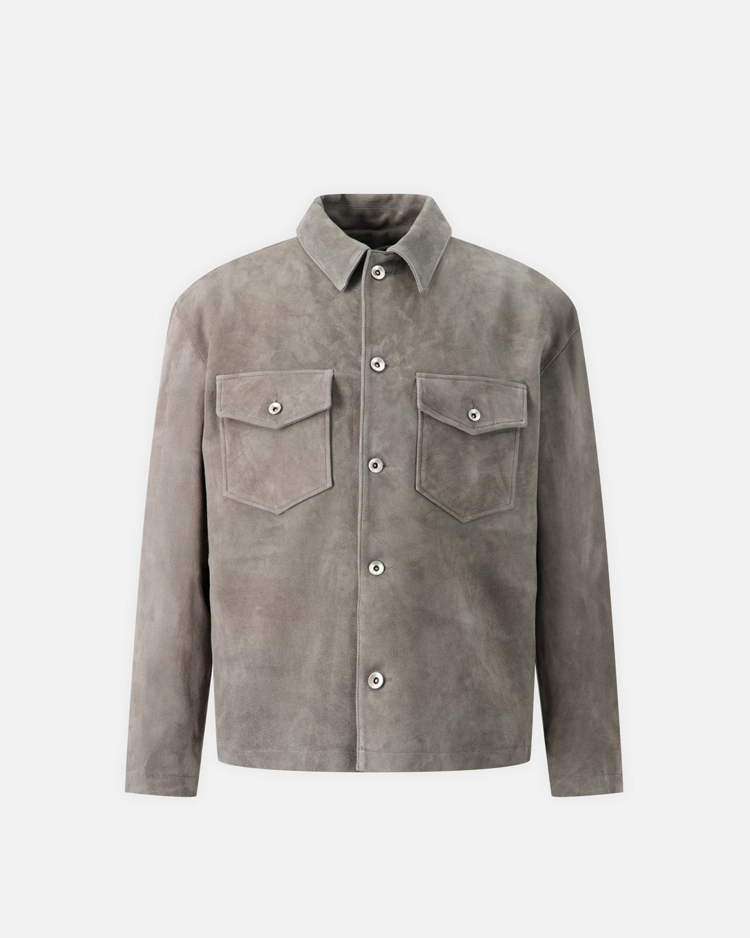 Suede Two - Tone Button Shirt Jacket - COOR - Elevastor