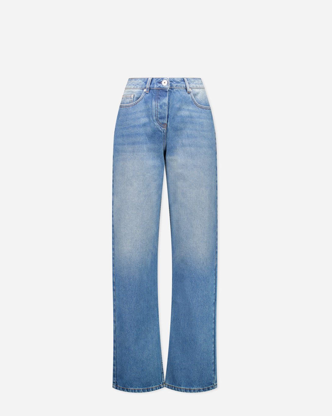 High Waist Straight Leg 5 Pocket Jean Pants