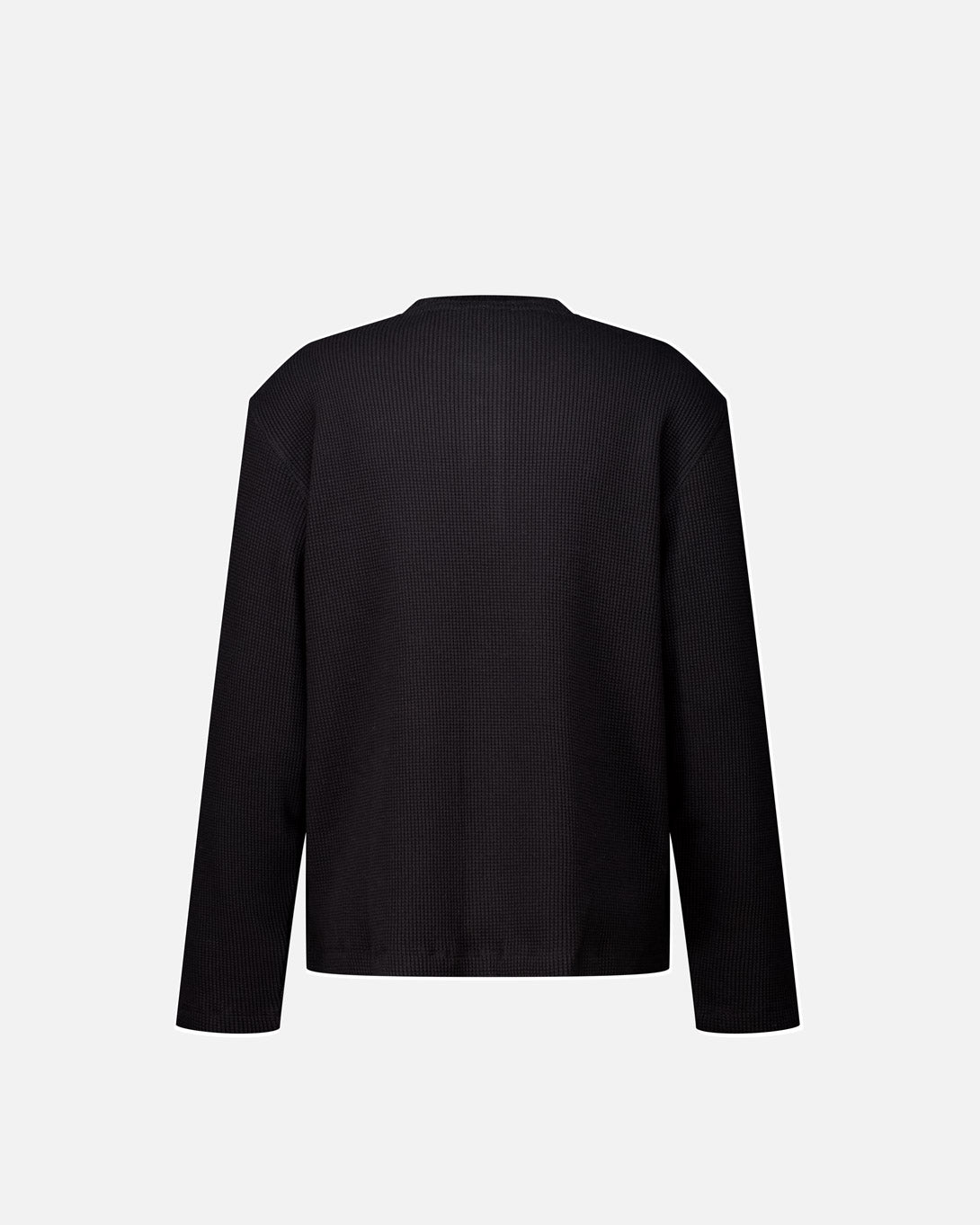 Waffle Henry Neck Long Sleeve T-Shirt - COOR - Elevastor