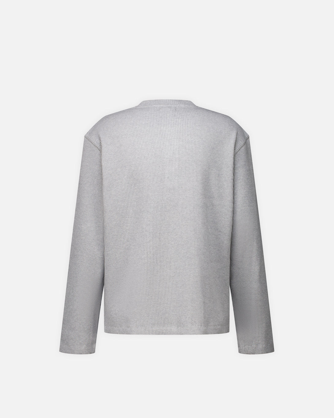 Waffle Henry Neck Long Sleeve T-Shirt - COOR - Elevastor
