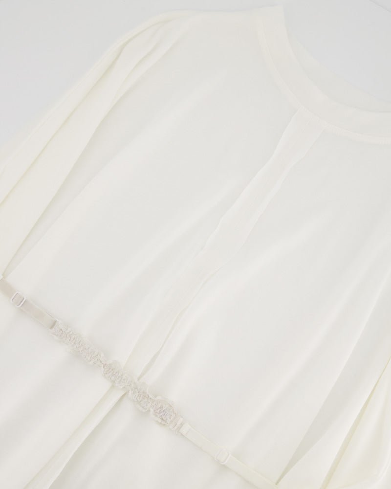 White Pointy Shoulder Long Sleeves - Transe - Elevastor