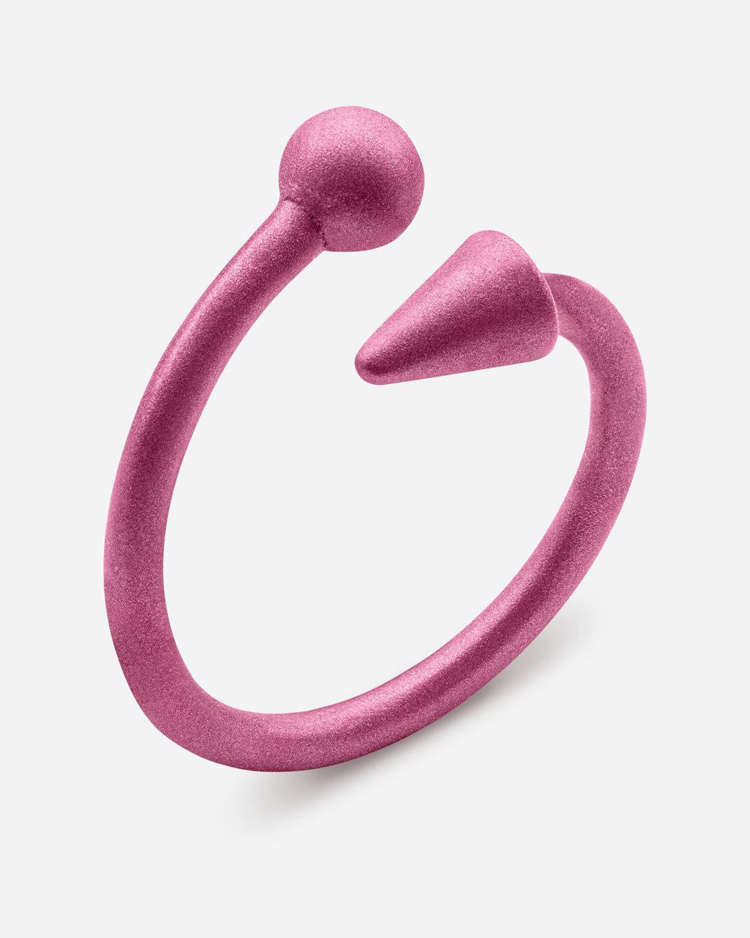 Pink Spiral Hoop Ring X ABRA - Jewelry - Suot - Elevastor
