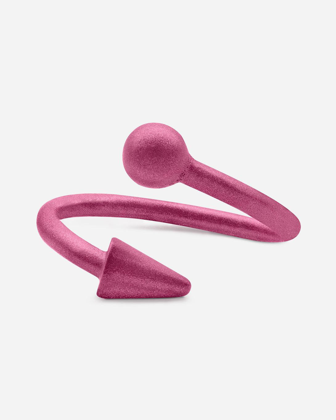 Pink Spiral Hoop Ring X ABRA - Jewelry - Suot - Elevastor