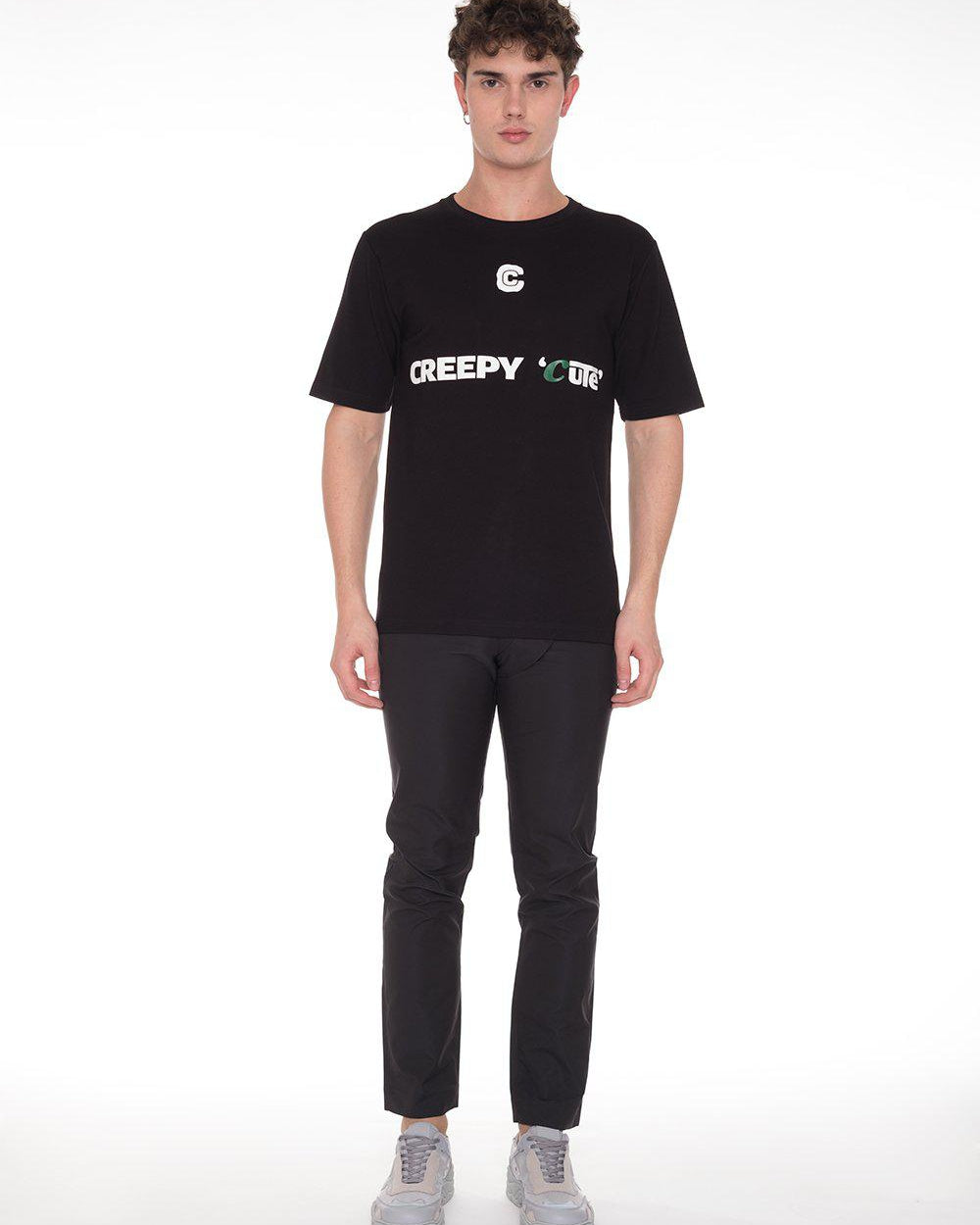Shop - Xander Zhou Black Creepy Cute T-Shirt | Elevastor
