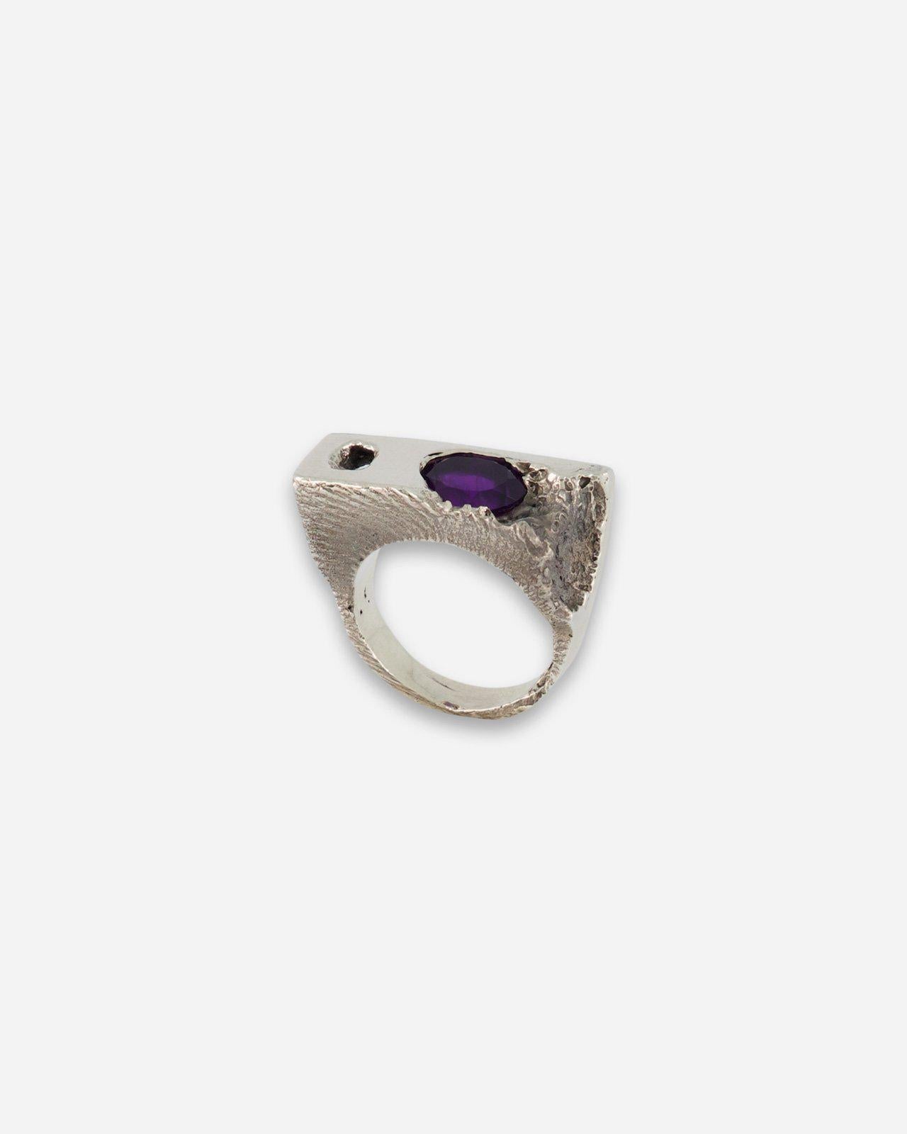 Silver Lunar Amethyste Ring - Jewelry - Ylang Ravel - Elevastor