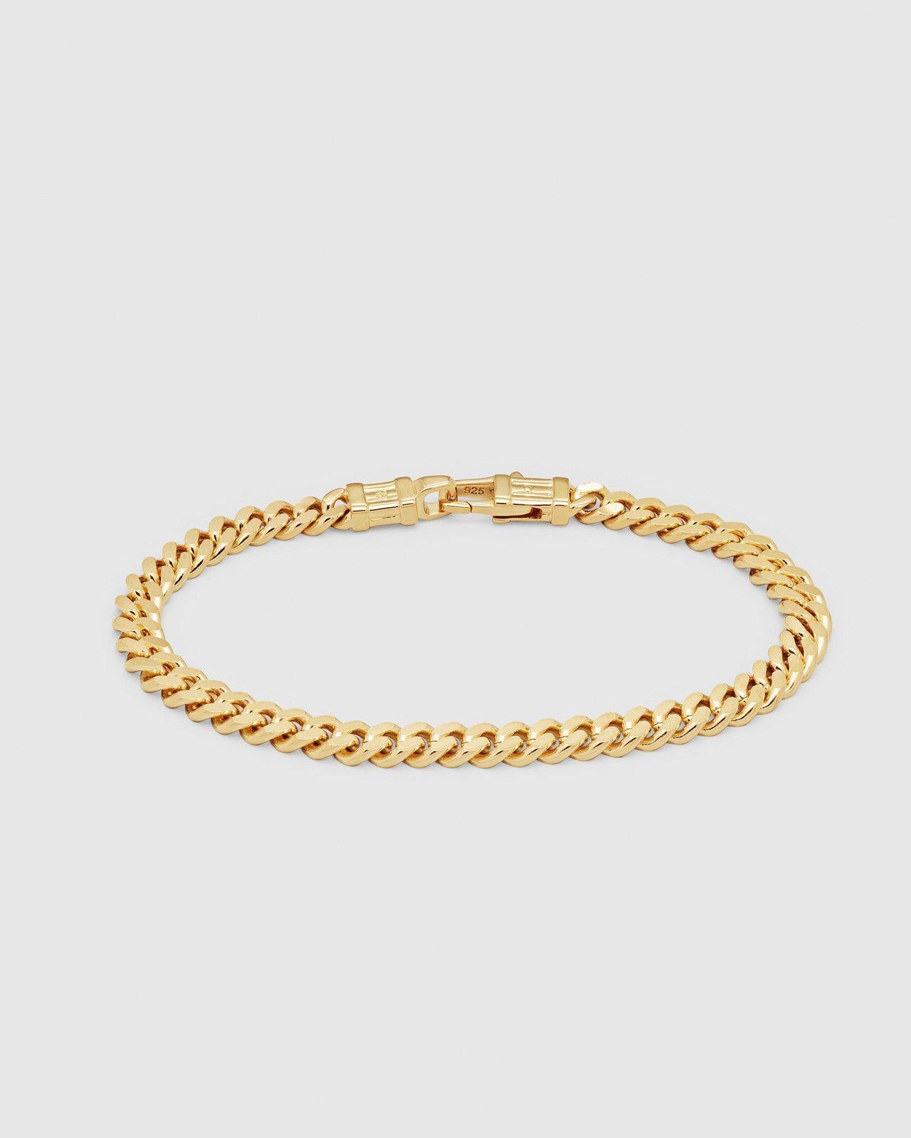 Gold Curb L Bracelet - Jewelry - Tom Wood - Elevastor