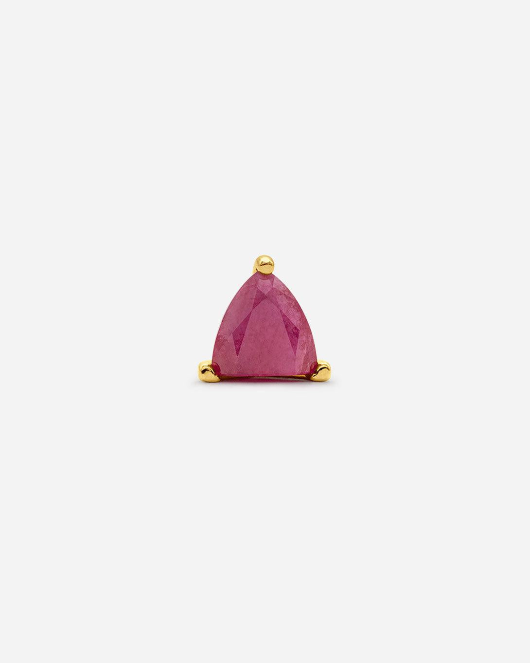 Treated Ruby Half Cut Marquise Single Earring - Jewelry - Suot - Elevastor